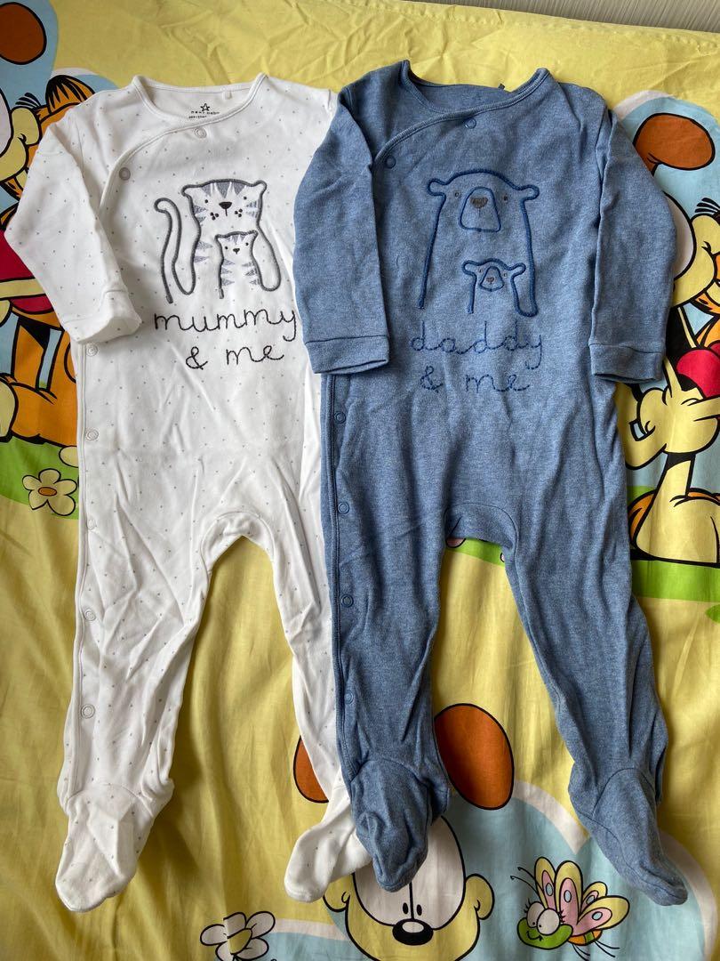 全新Next baby sleeping suits 長袖連身衣 