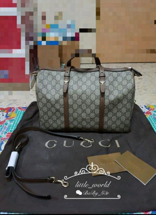 Authentic Gucci GG Supreme Monogram Medium Boston Bag