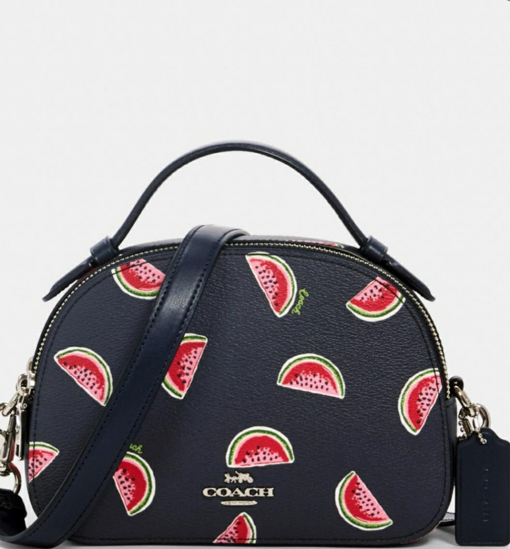 Watermelon print shop coach purse