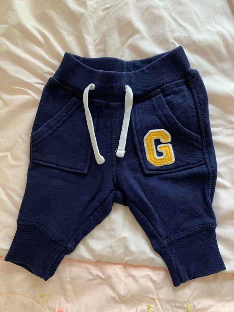 Navy Blue Nautical Striped Sweatpants Pants GAP Baby Boy Size 6-12 Months Red 