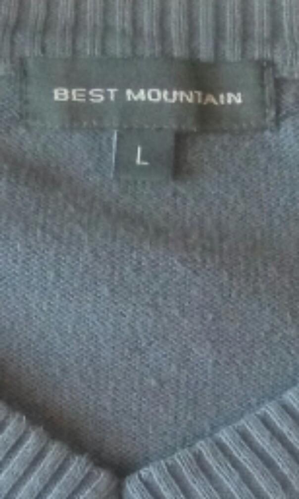 Best Mountain Sweaters Blue Navy V Neck Sweater Fesyen Pria Pakaian Atasan Di Carousell