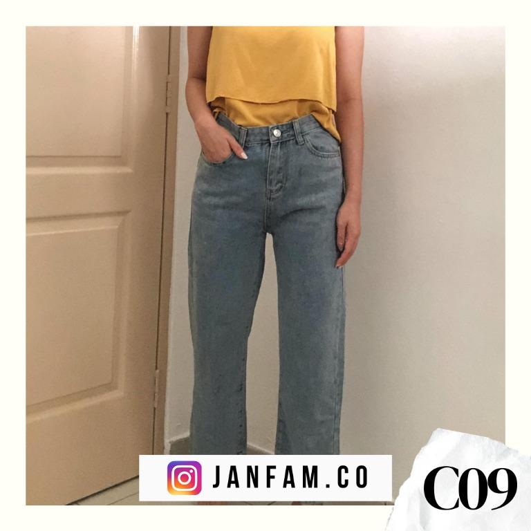 C09 Straight Cut Denim Jeans Women S Fashion Clothes Pants Jeans Shorts On Carousell