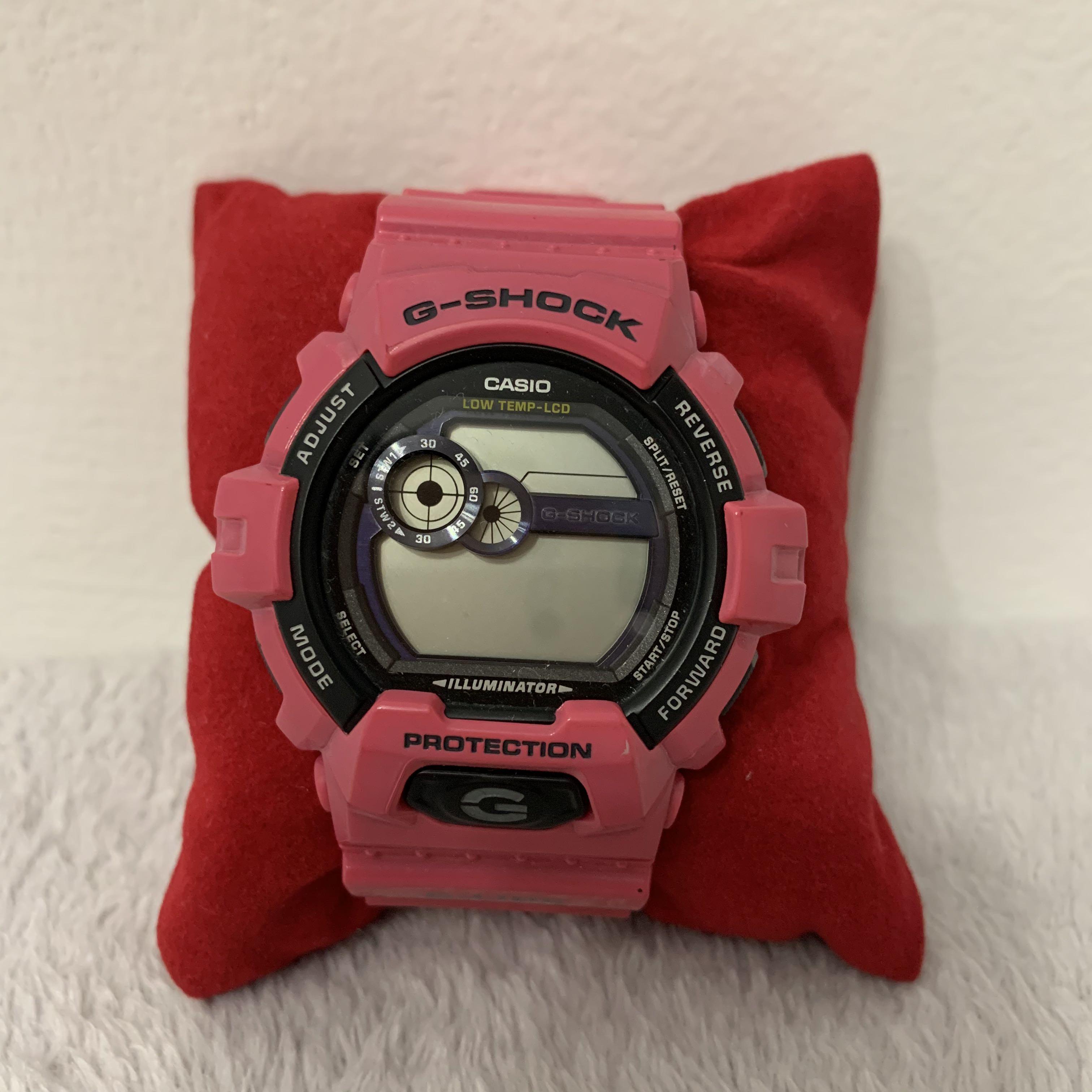 mens pink g shock watch