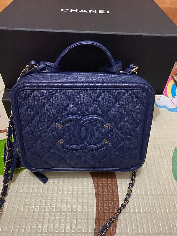 Chanel vanity case 21cm full set Carousell
