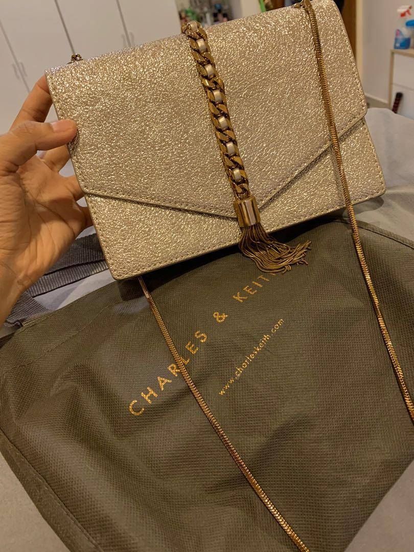 Charles Keith Gold Bag