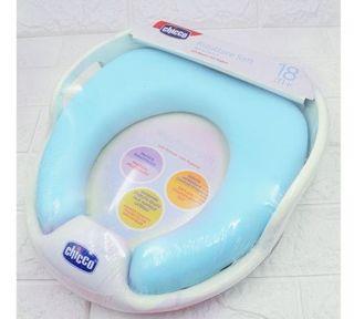Chicco Baby Soft Padded Potty Trainer Toilet with Handle (Blue)