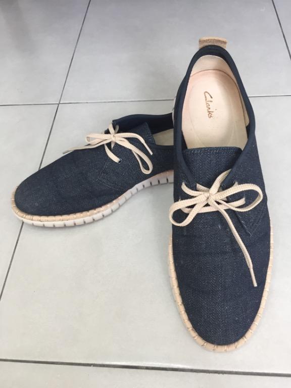 clarks denim shoes