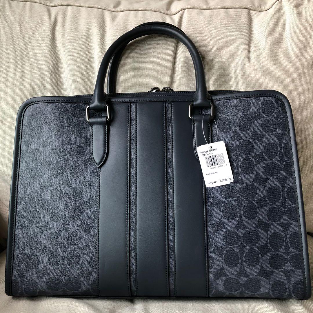 Coach Men's Leather Bond Briefcase (BN, genuine smooth leather 300