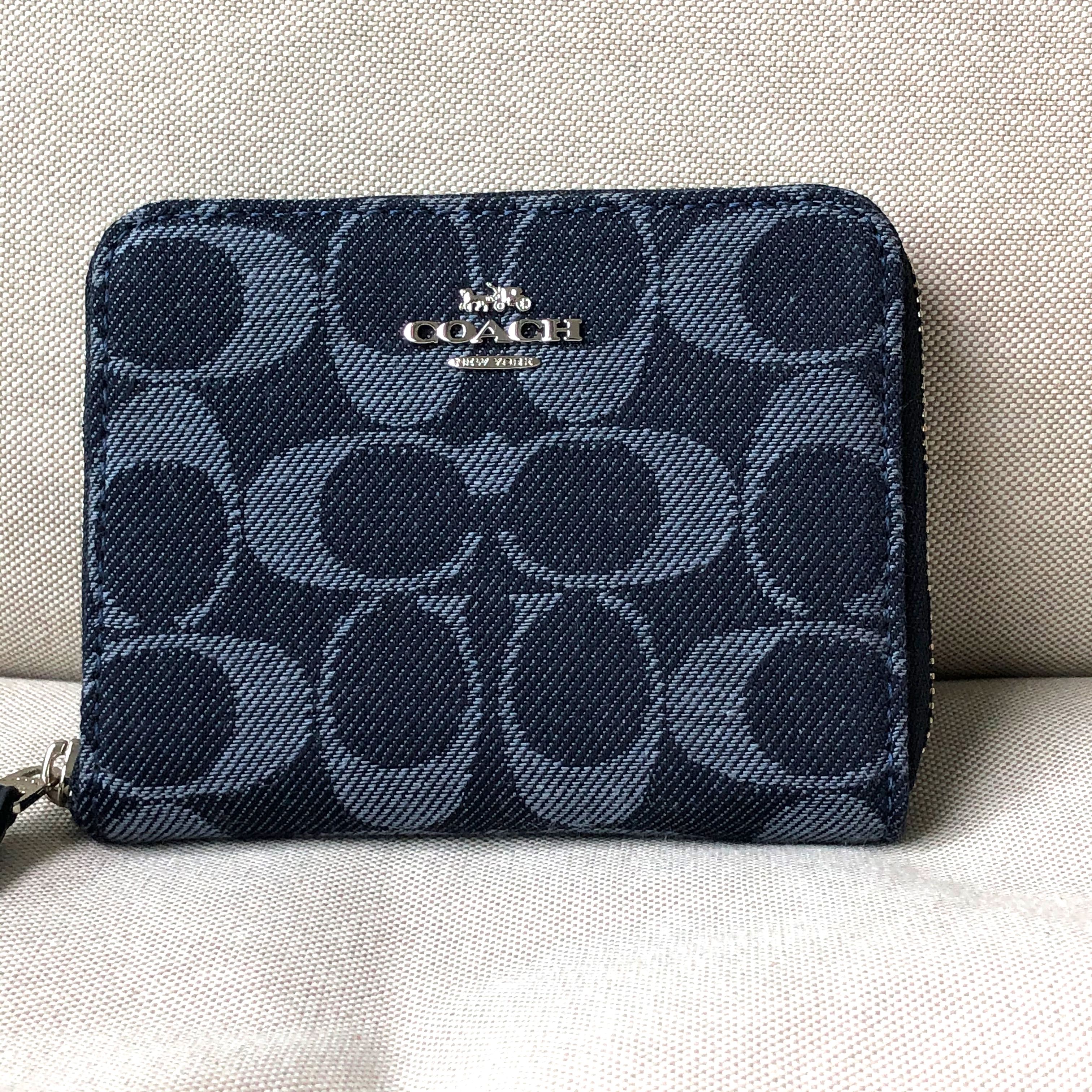 coach denim wallet