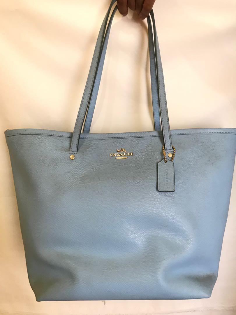 Coach leather hot sale large street tote
