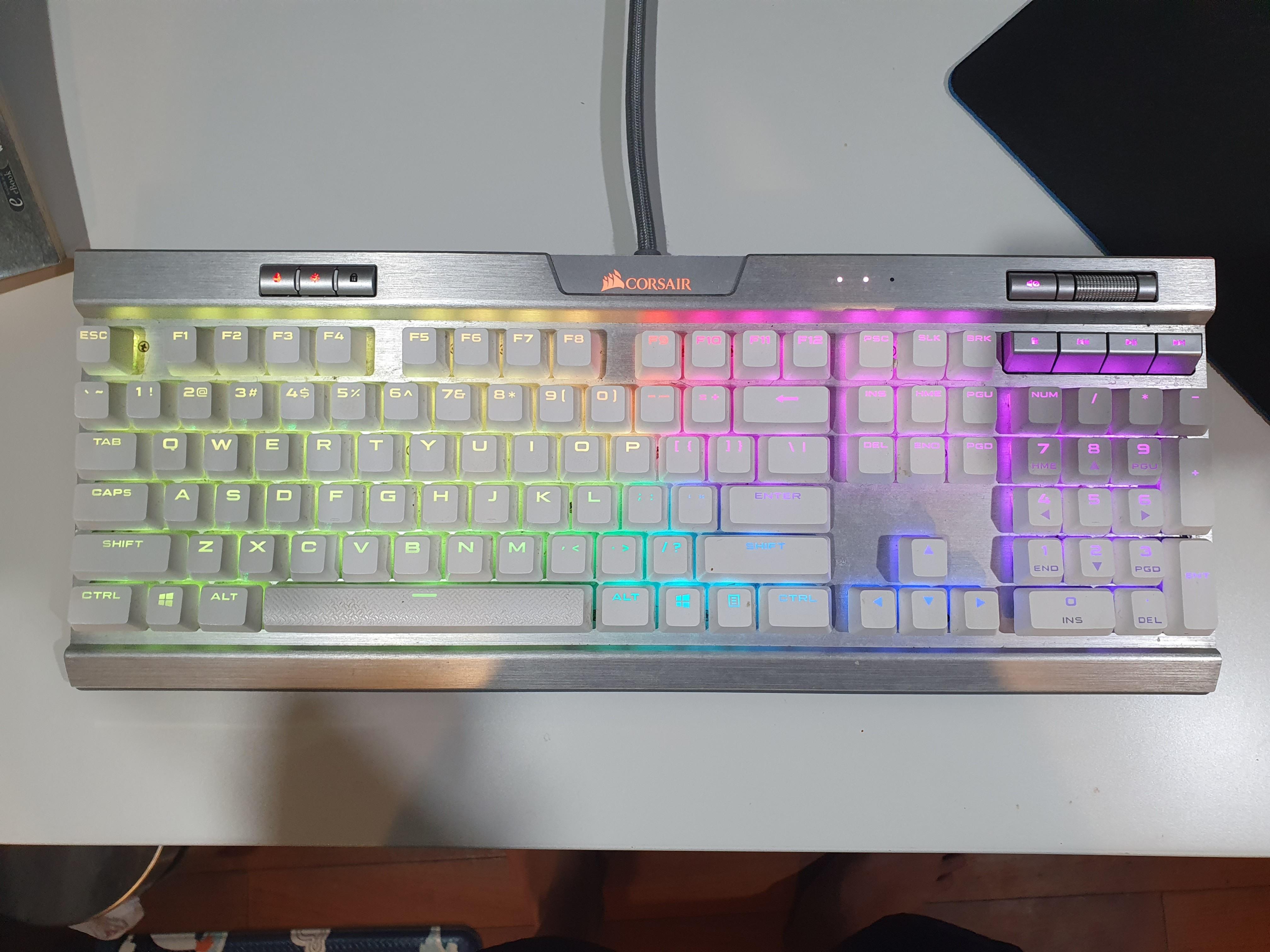 Corsair K70 Mk 2 Se White Rgb Computers Tech Parts Accessories Computer Keyboard On Carousell