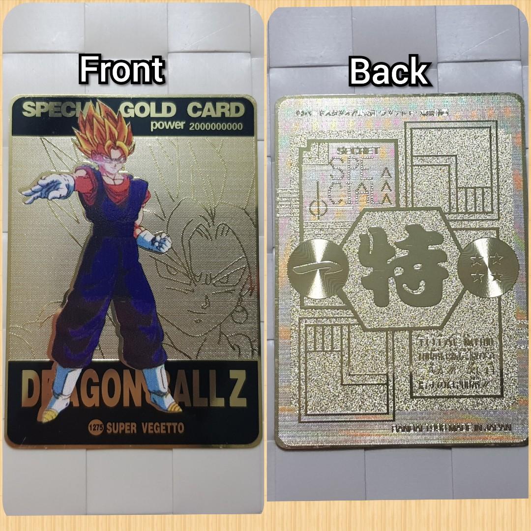 Toys Hobbies Ccg Individual Cards Galaxypadel Se Dragon Ball Z Card Carddass Special Flash Gold Metal Card Unofficial
