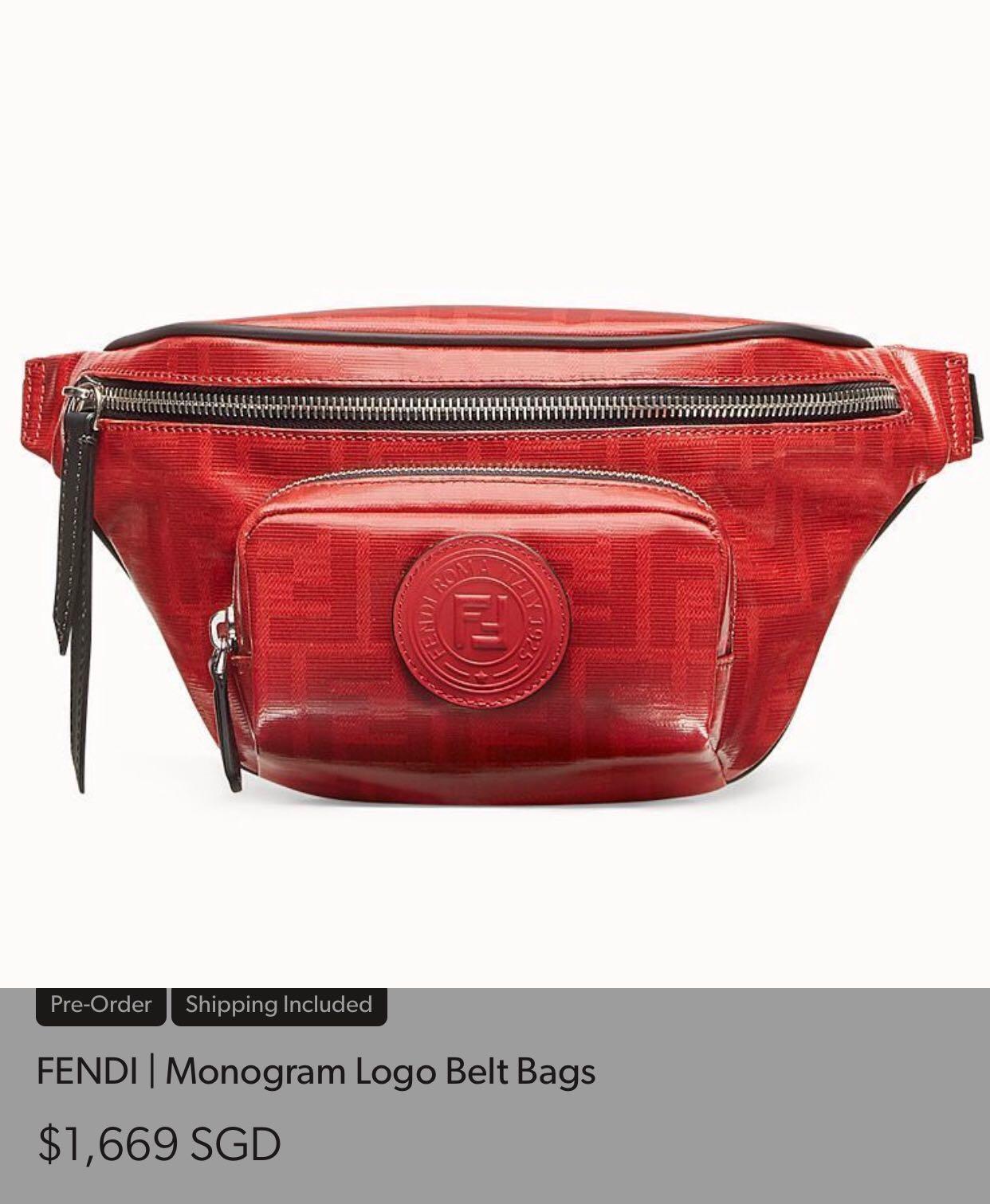 fendi monogram belt bag