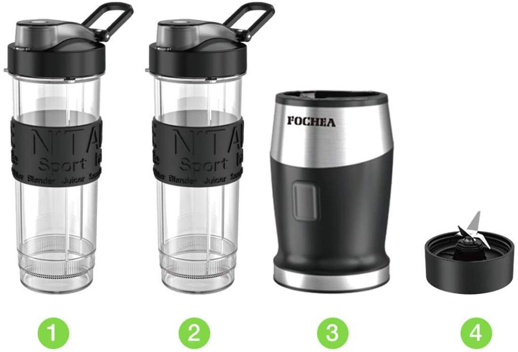 FOCHEA Smoothie Blender, 500W Personal Blender With BpaFree Travel
