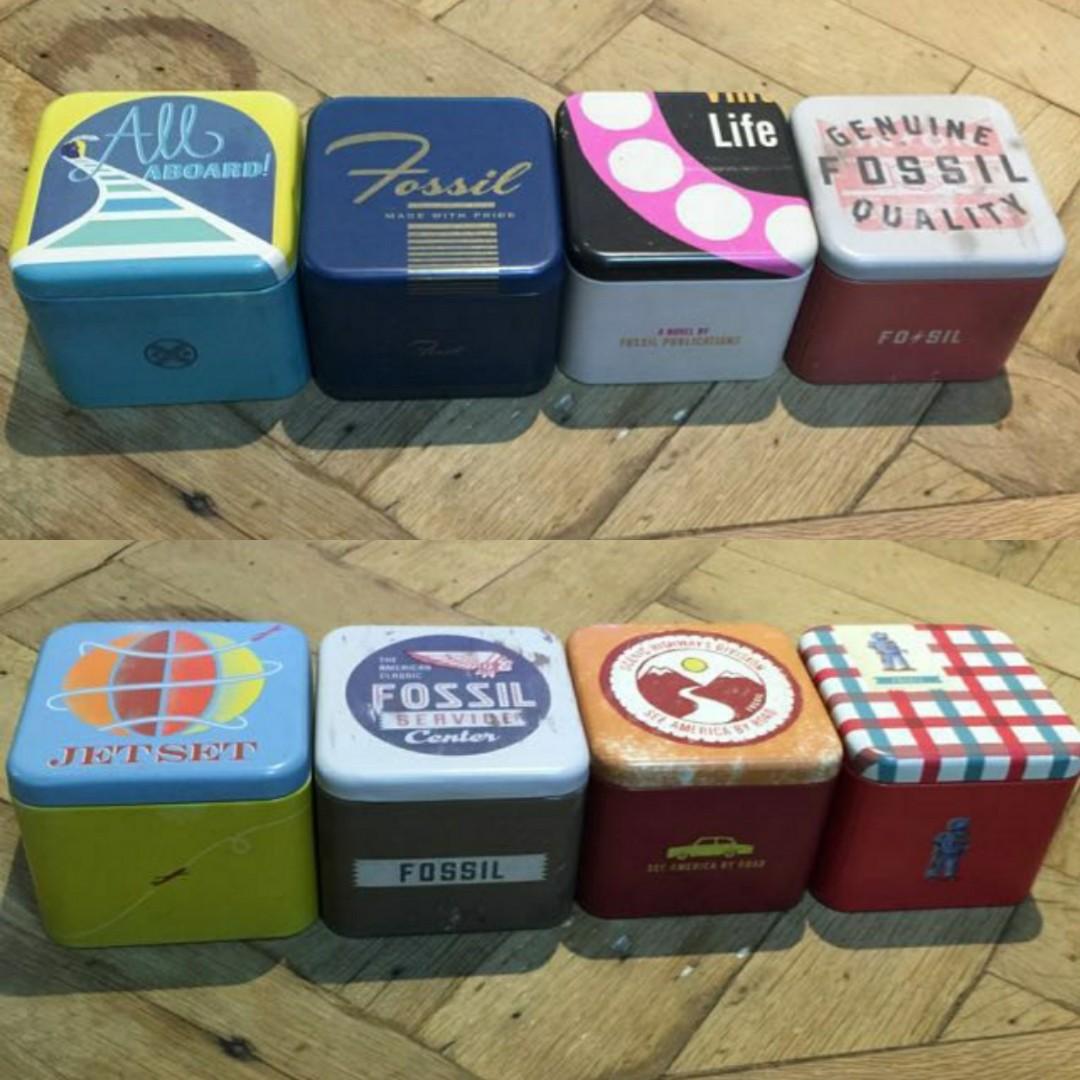 Fossil clearance tin boxes