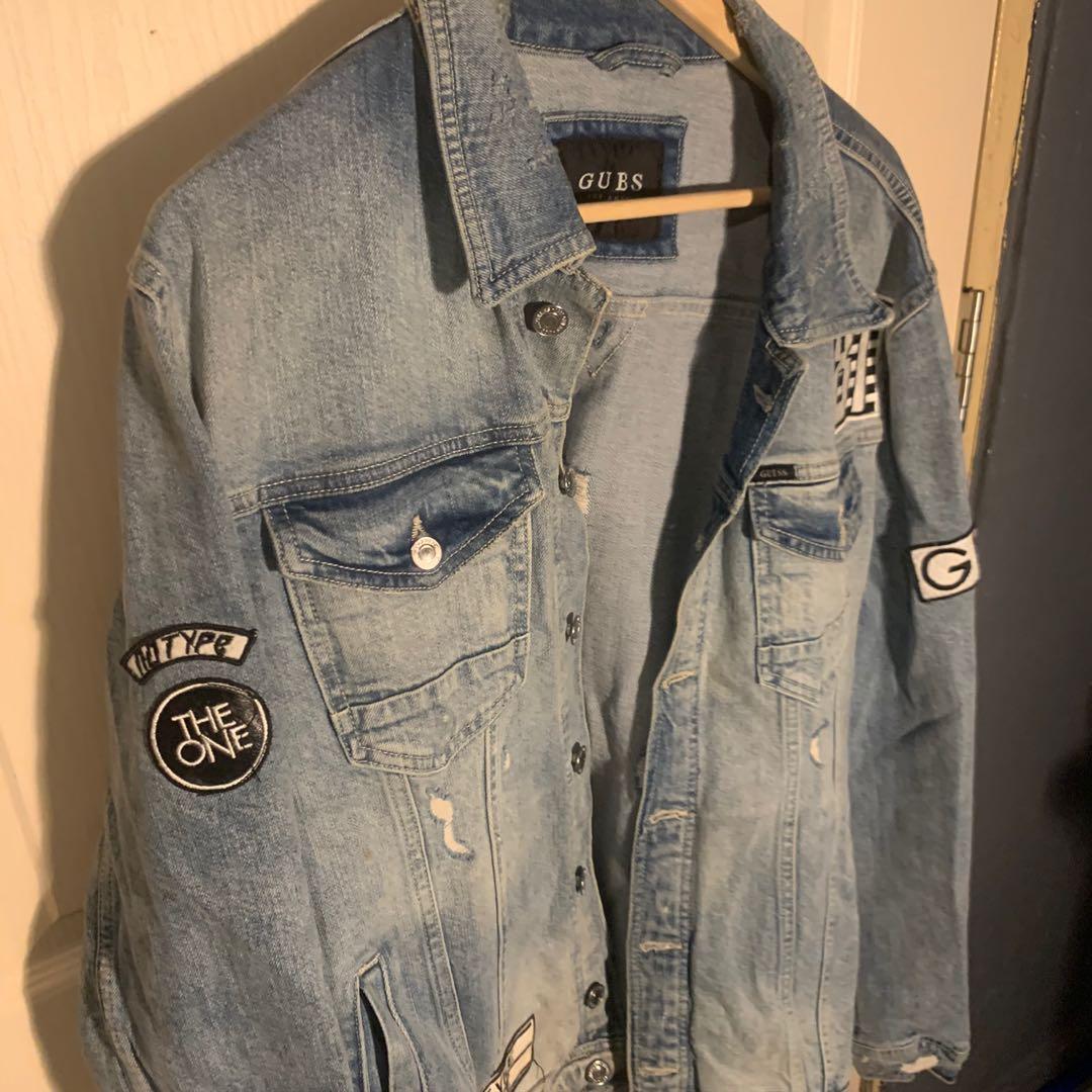 Guess classic denim jacket sales