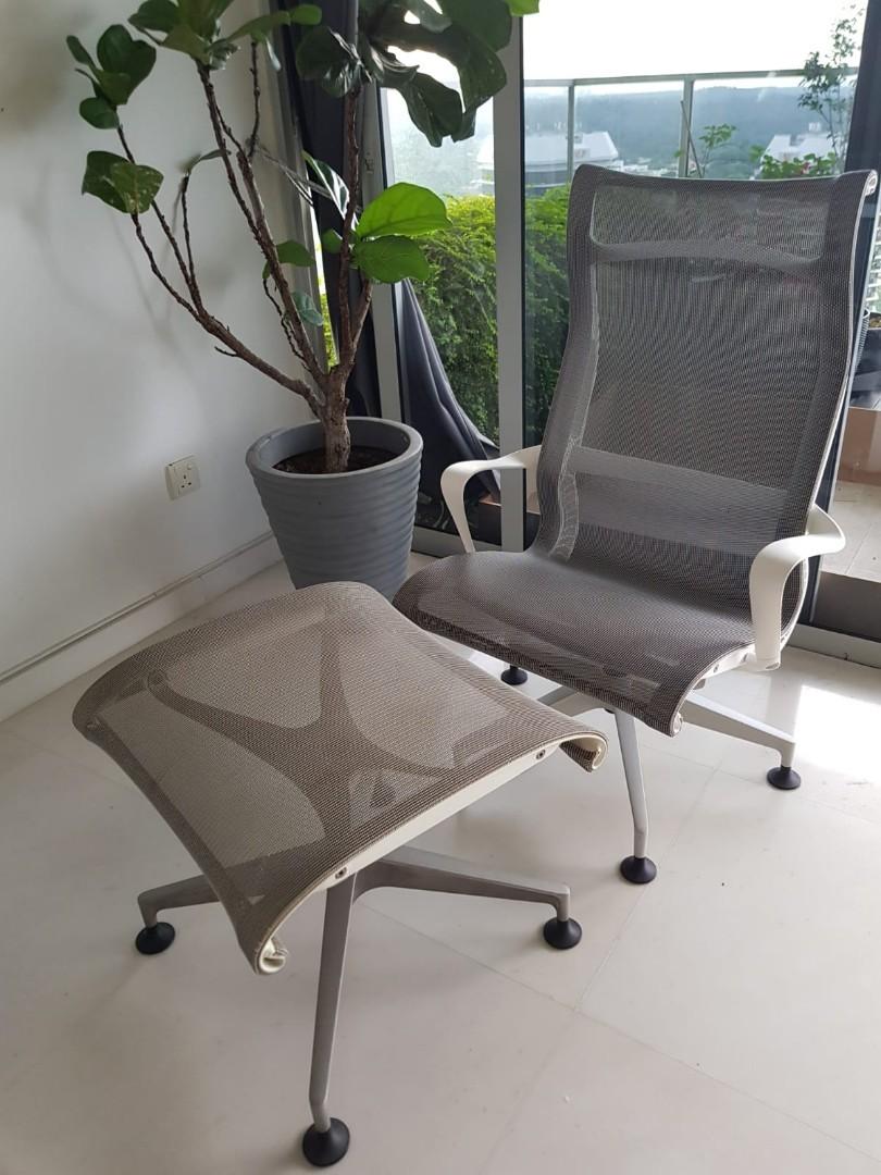 Herman Miller Setu Lounge Chair With Ottoman Furniture Tables Chairs On Carousell