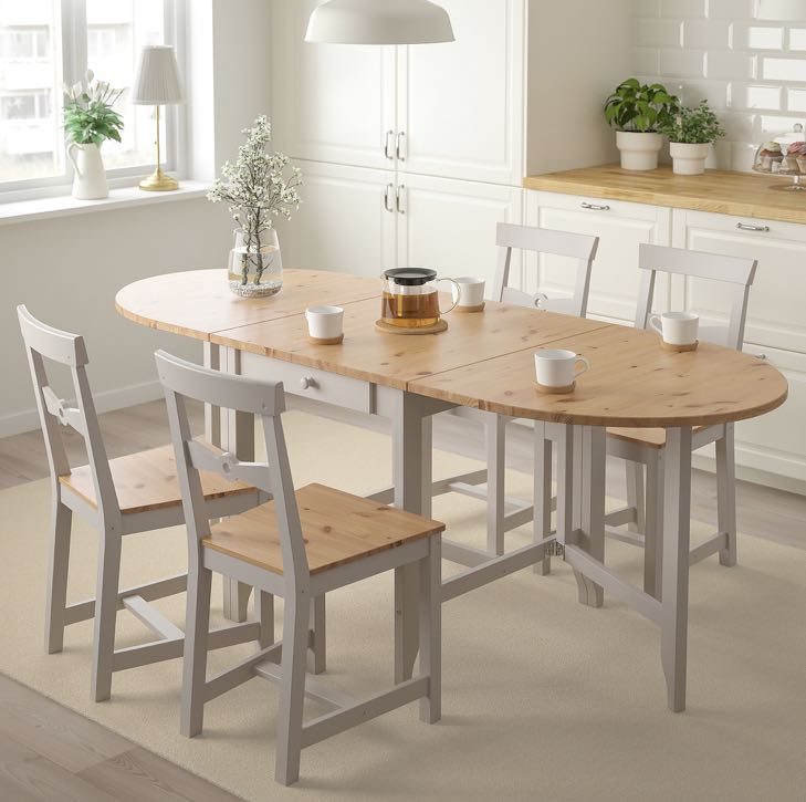 Ikea Gamleby Foldable Dining Table 4, Foldable Dining Room Table Ikea