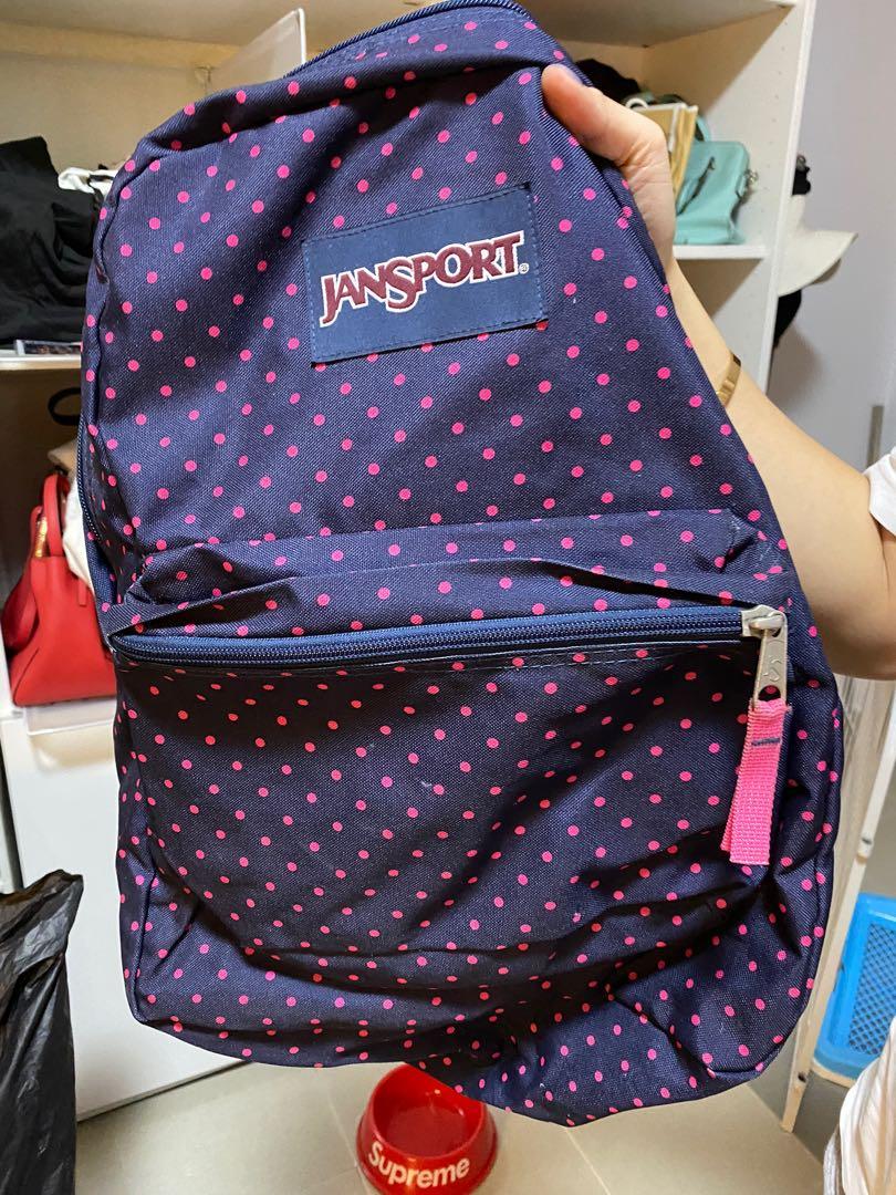 Dark blue jansport online backpack