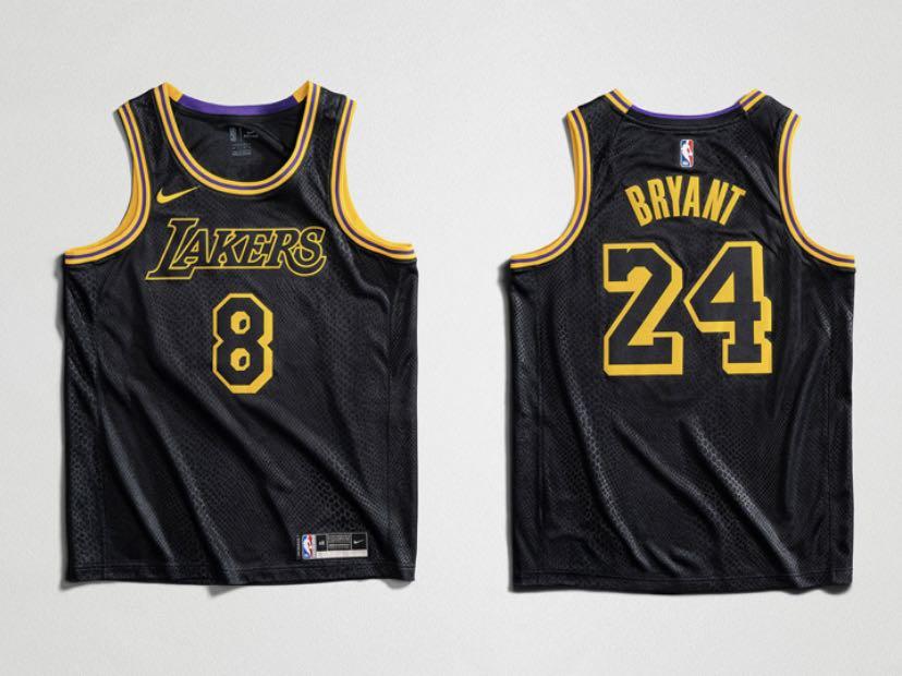 LA Lakers Black Mamba authentic Kobe Bryant NBA jersey, Men's Fashion,  Activewear on Carousell