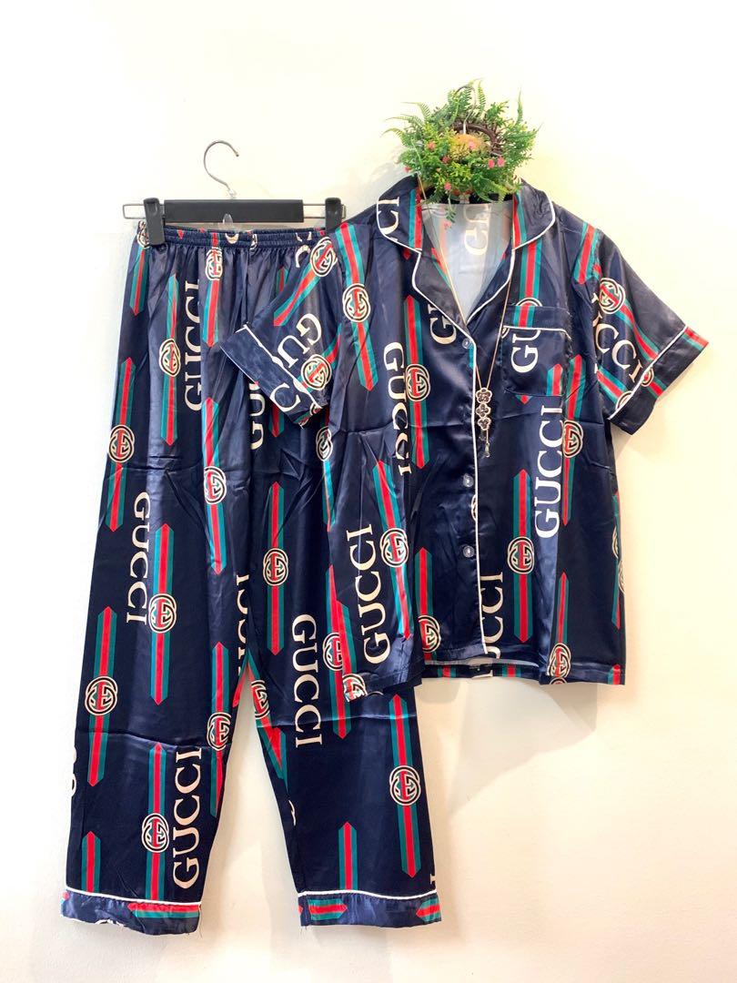Korean terno satin silk pajama sleepwear Women s Fashion Dresses Sets Traditional Ethnic wear on Carousell