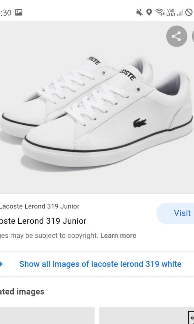 lacoste lerond white womens