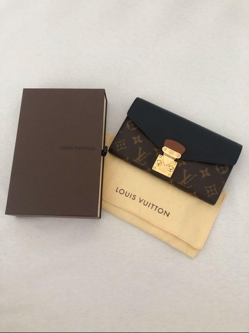 Louis Vuitton Monogram Pallas Wallet M58415 Black Cloth ref