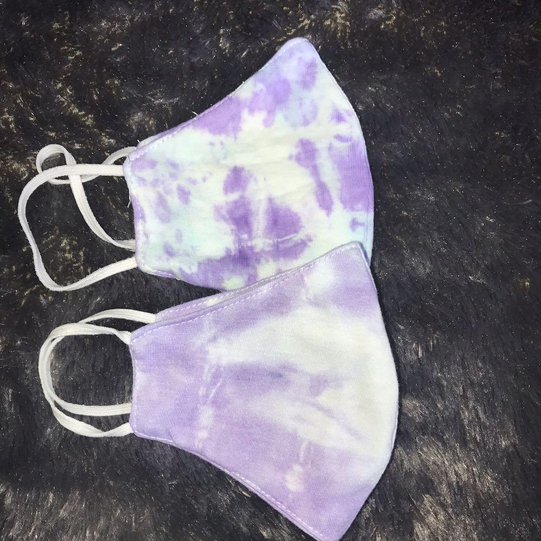 Masker Tie Dye Fesyen Wanita Aksesoris Di Carousell