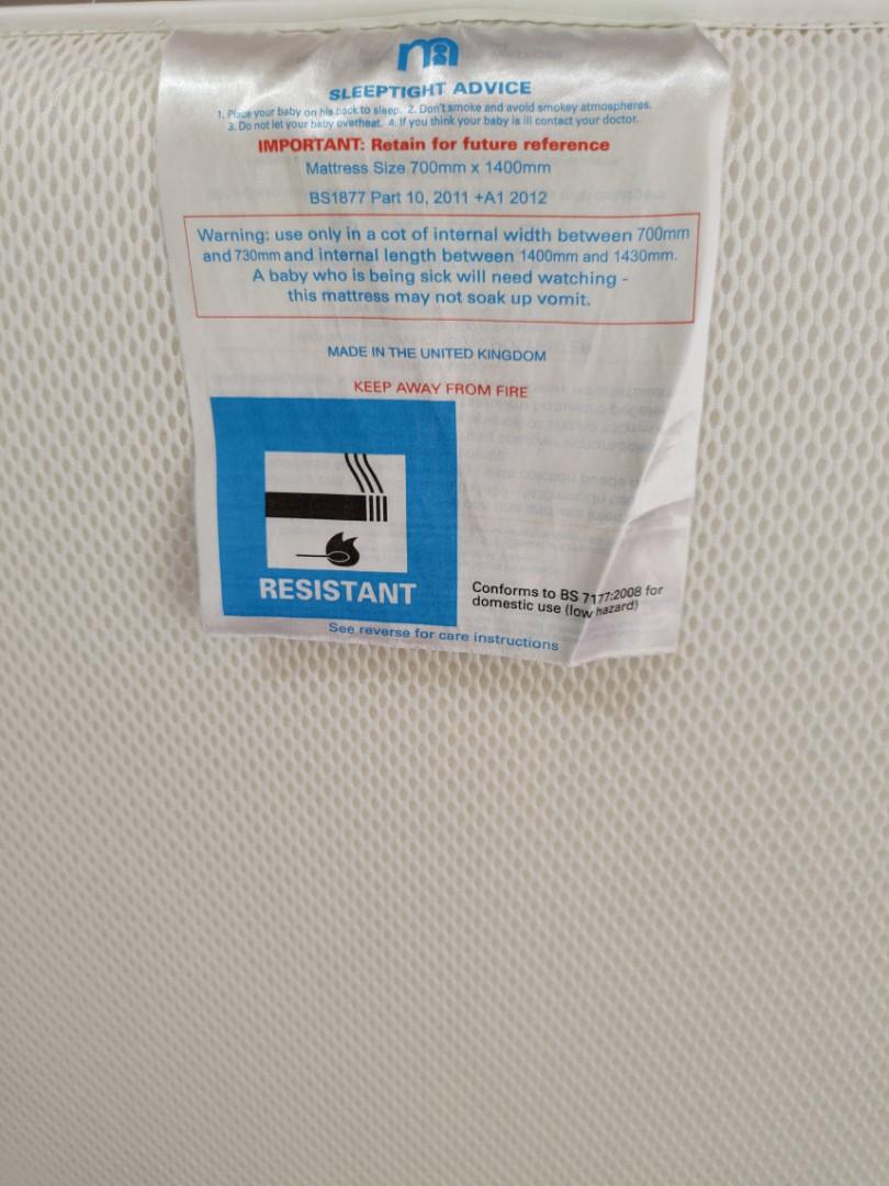 cot mattress 1400mm x 700mm