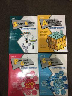 NCEA Level 1 Science and Maths learning workbooks