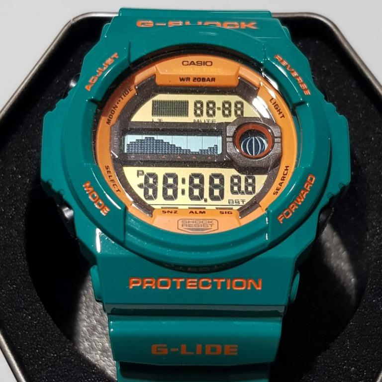 New Authentic Green And Orange Accents Glx 150b 3 G Lide Casio G Shock Men S Fashion Watches On Carousell