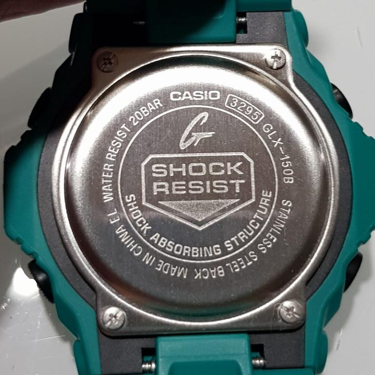New Authentic Green and Orange Accents GLX 150B 3 G lide Casio G shock