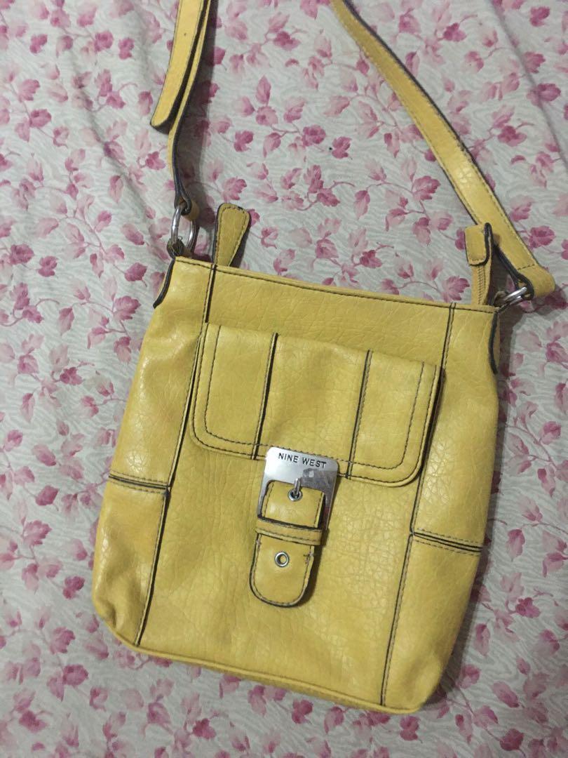 nine west yellow bag