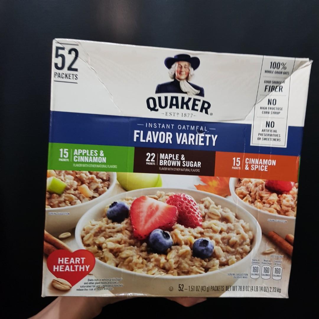 Quaker Instant Oatmeal Flavor Variety 52 Packets Food And Drinks