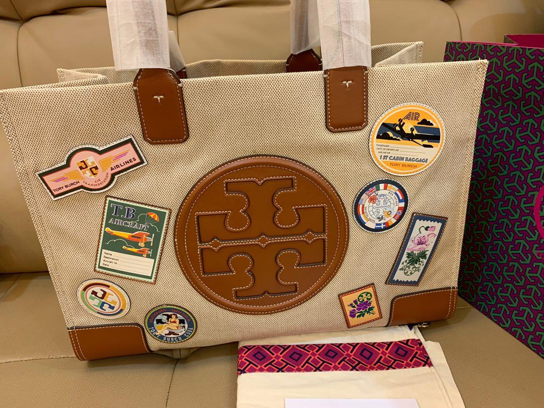 Ready Stock authentic Tory Burch Ella etude patches tote