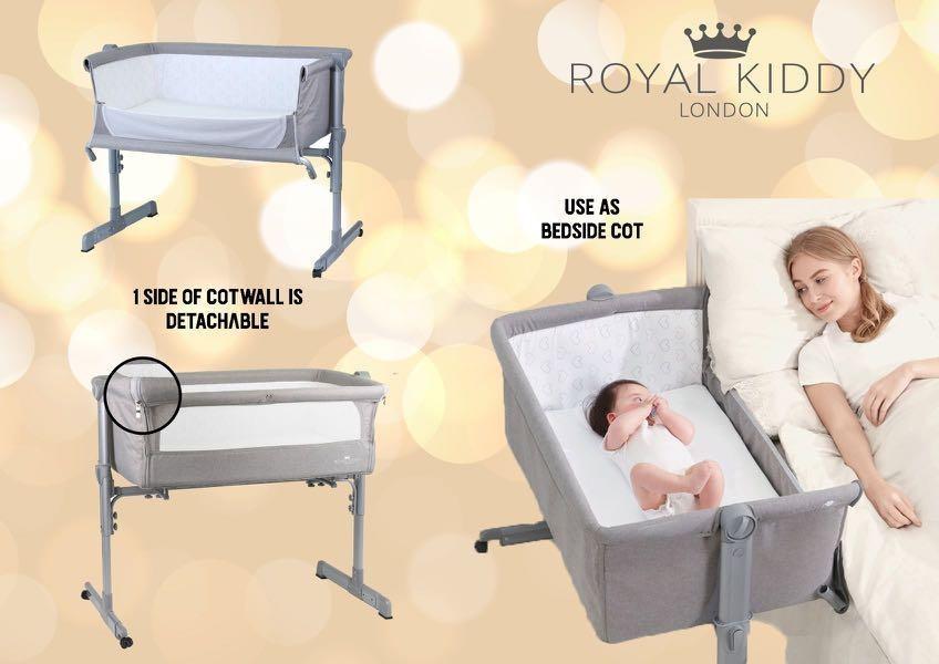 royal kiddy bedside cot