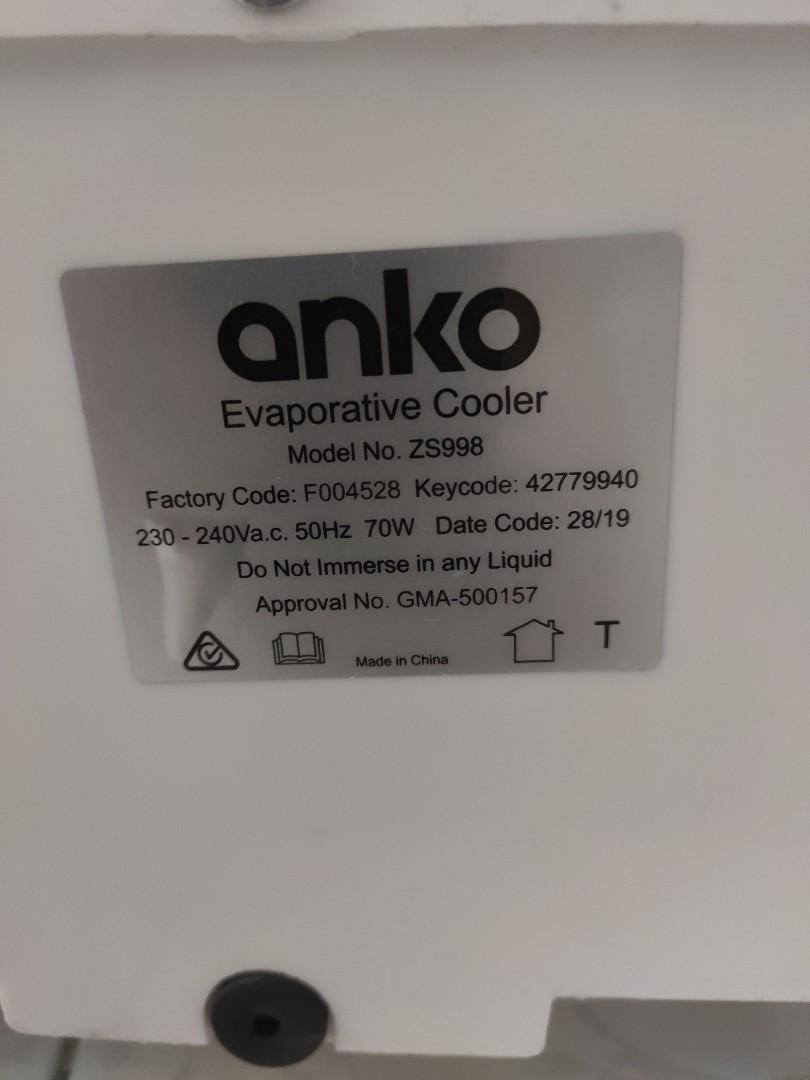 anko 10l evaporative cooler