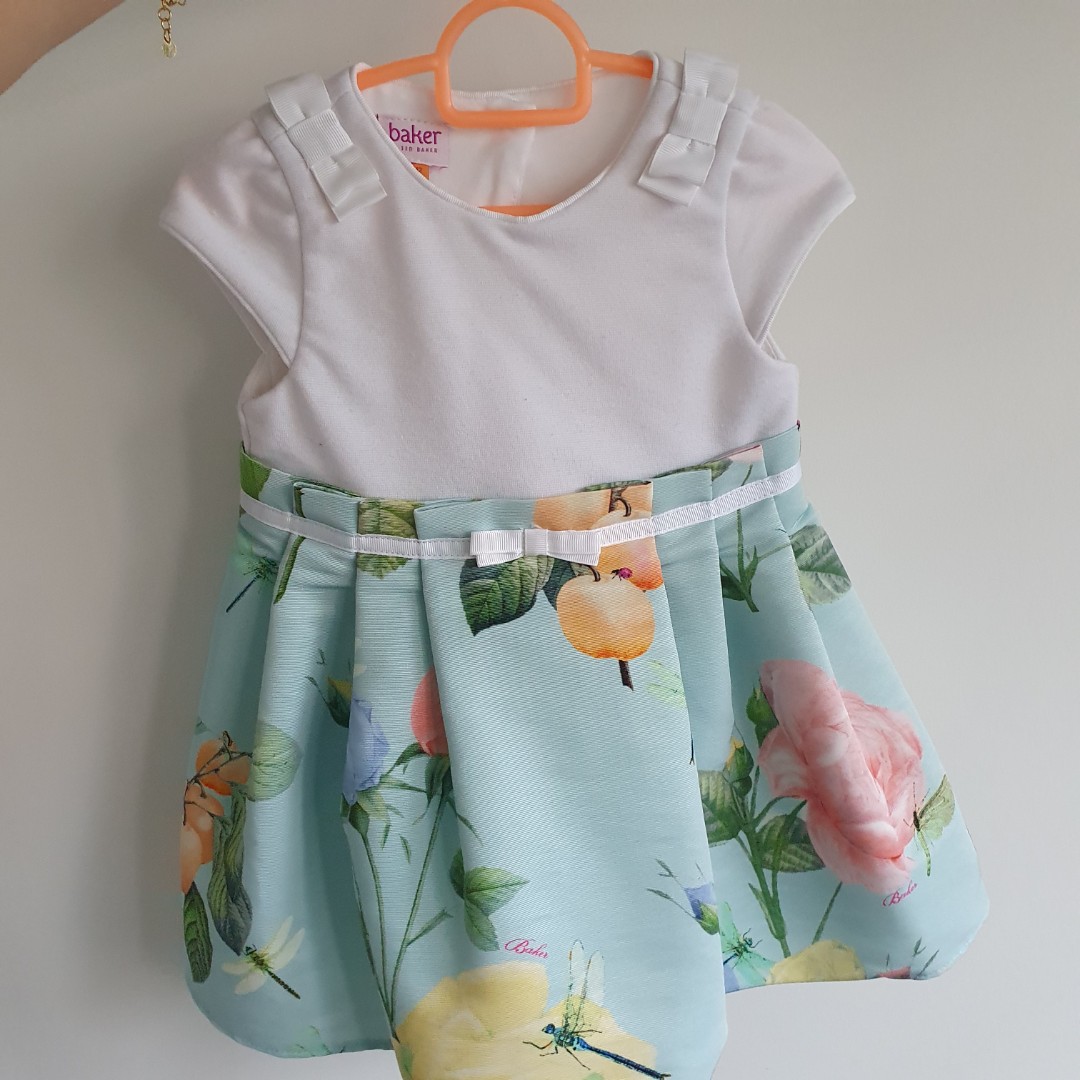 Ted Baker Girl Dress Babies Kids Babies Apparel On Carousell Ivory/ multi krimba sea of clouds pencil white/multicolour pattern short cocktail dress size 0 (xs). carousell
