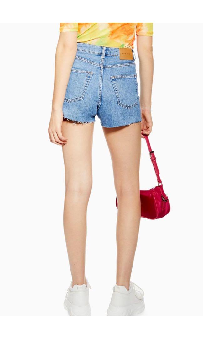 Topshop Premium Denim Mom Shorts Women s Fashion Bottoms Jeans Leggings on Carousell