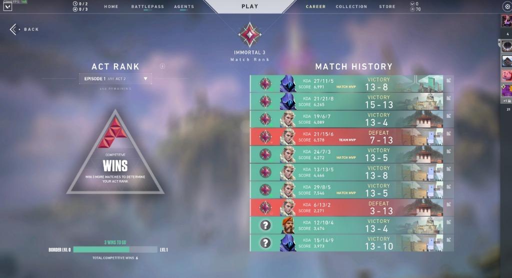 Valorant Immortal 3 Account Video Gaming Others On Carousell