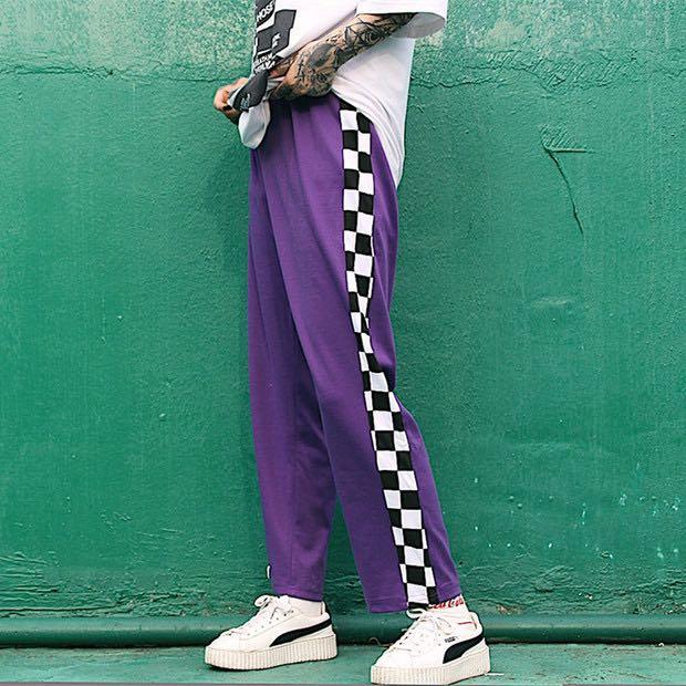 Retro side sales stripe pants