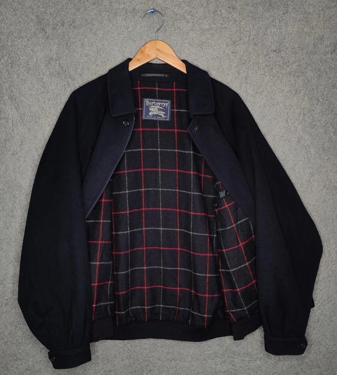 VNTAGE BURBERRY WOOL HARRINGTON JACKET, Men's Fashion, Coats, Jackets and  Outerwear on Carousell
