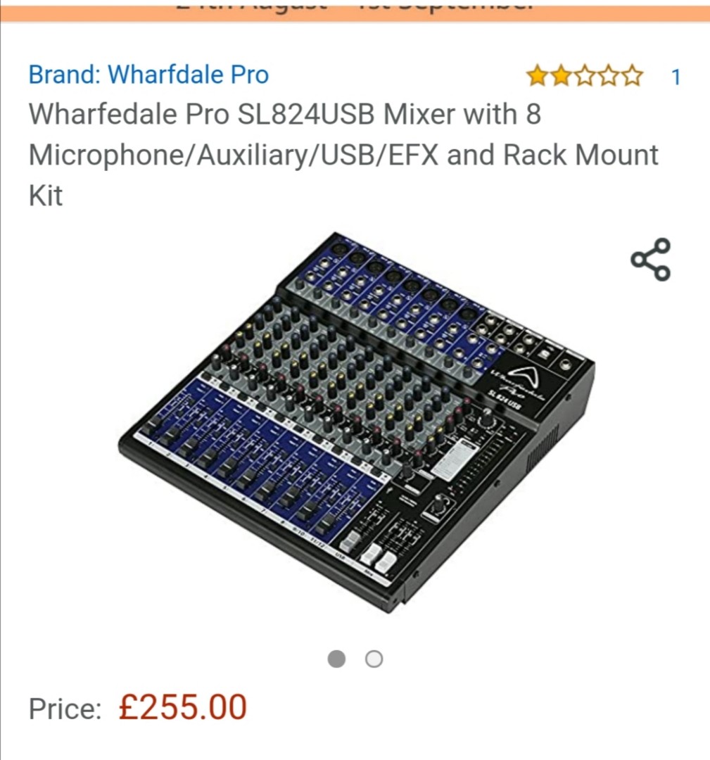Wharfedale pro sl824usb clearance