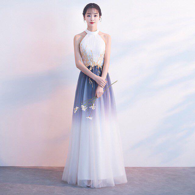 White maxi evening best sale gown