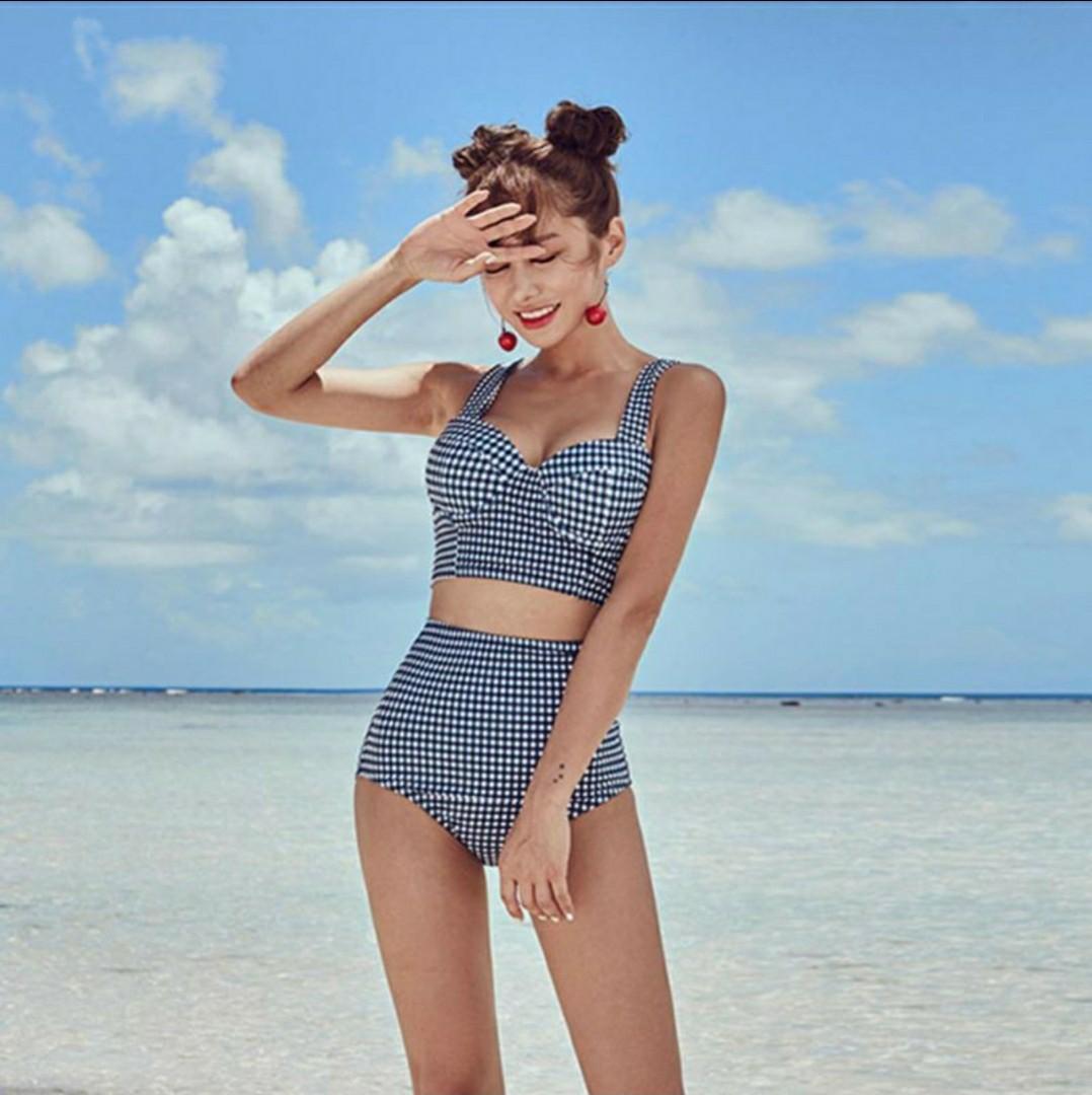 Plaid high waisted bikini Clearance