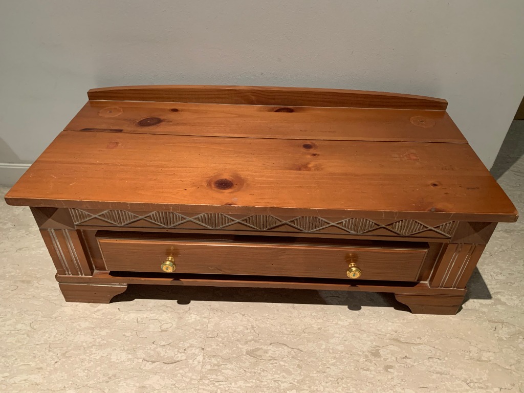 Wooden Fliptop Storage Box, Furniture & Home Living, Home Improvement