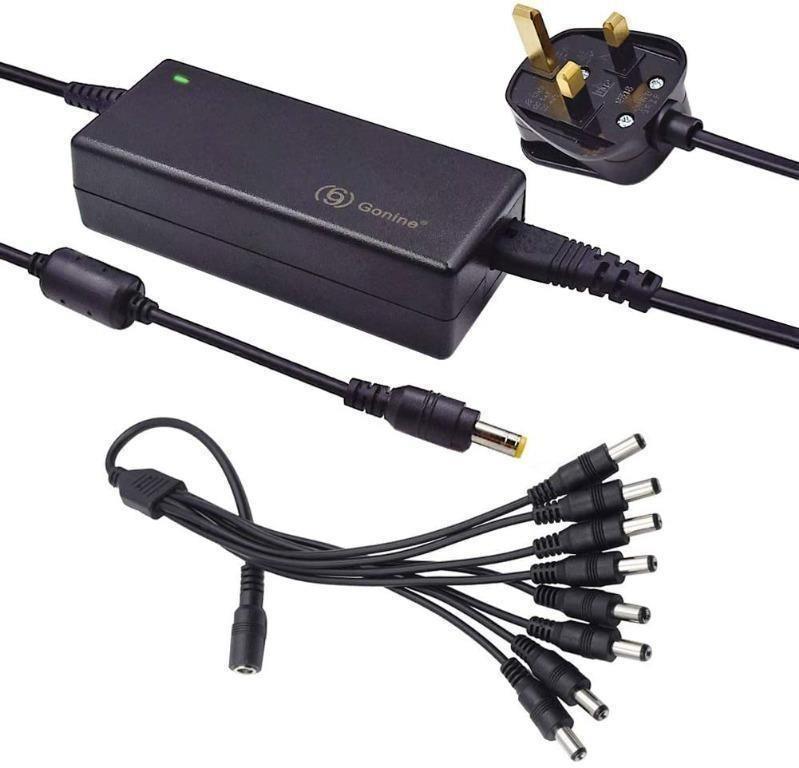 12v 5a 60w Security Camera Power Adapter 2 Prong Plug 100v 240v Ac To Dc With 8 Way Power Splitter Cable Power Supply For Cctv Security Camera Dvr Led Strip Lights Electronics Others On Carousell