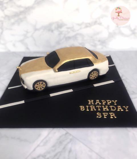3D sculpted Rolls Royce Car Cake
