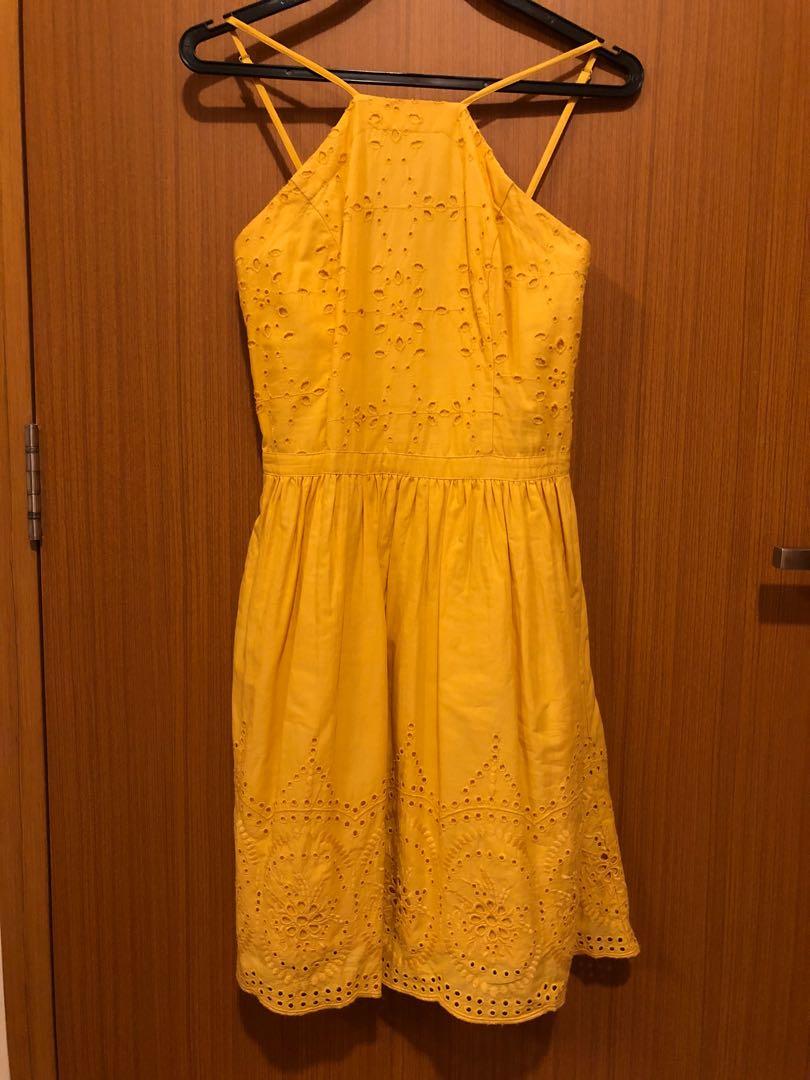 abercrombie yellow dress