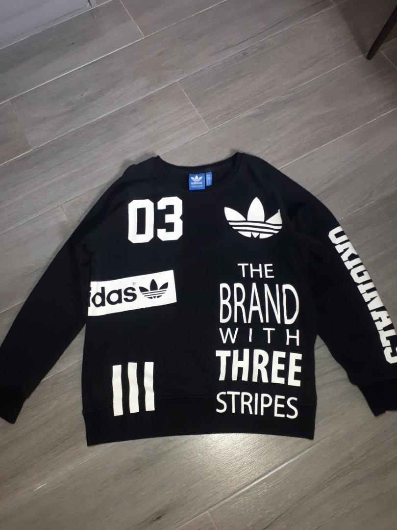 adidas the brand with the 3 stripes sweatshirt